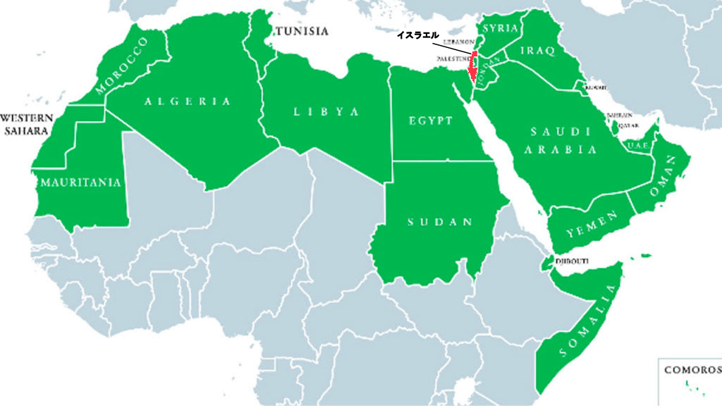 アラブ世界の地図